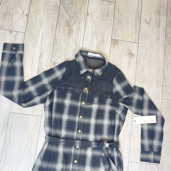 COPY - BISHOP YOUNG Plaid Shirt Dress Size Xs - Picture 5 of 16